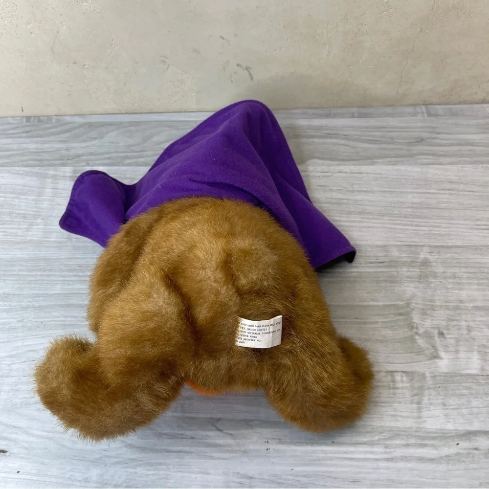 Dillard’s Vintage Halloween Brown Purple Cape Pumpkin Teddy Plush Stuffed Bear